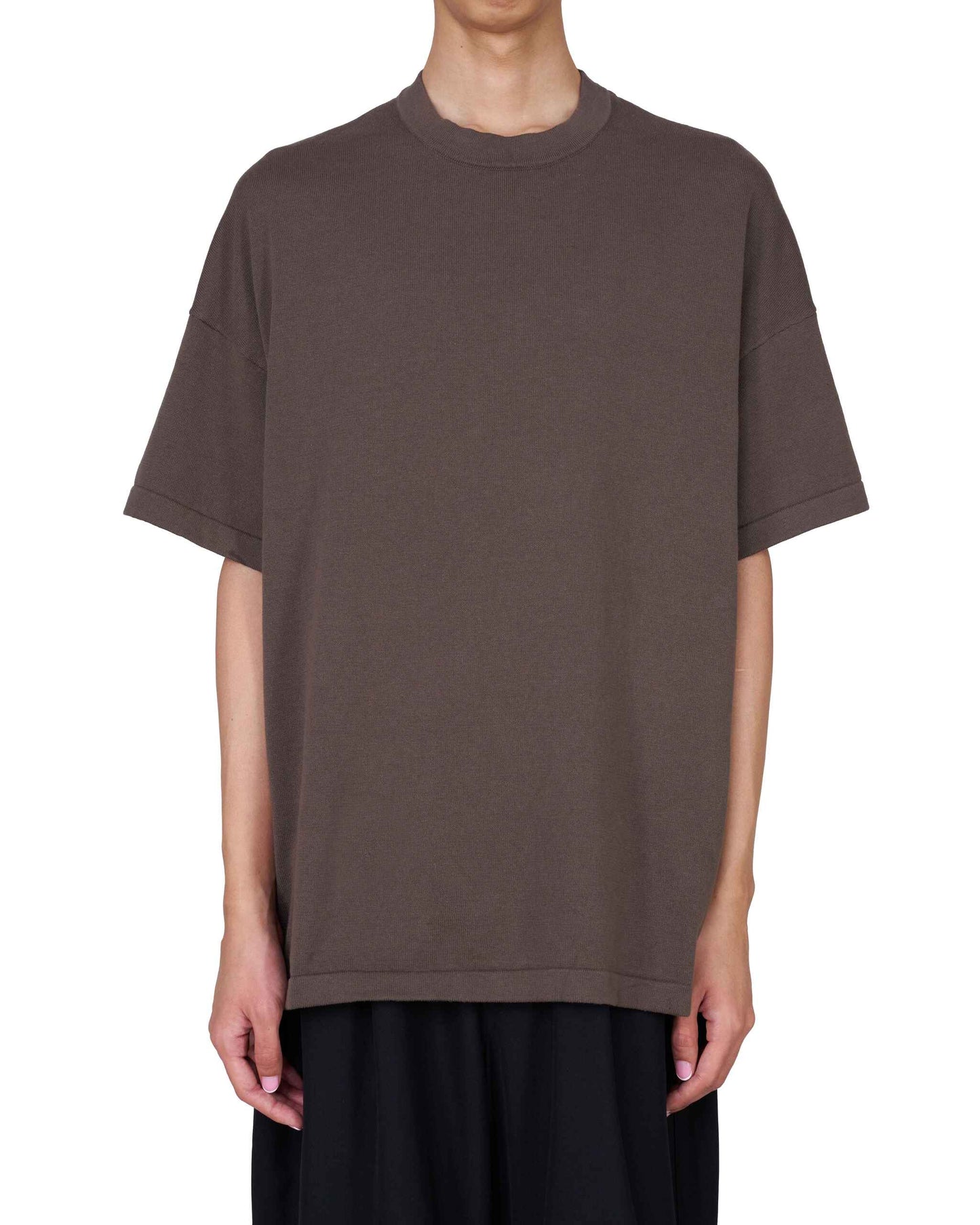 KNITTED MIDD COLLAR WITHDRAW HEM