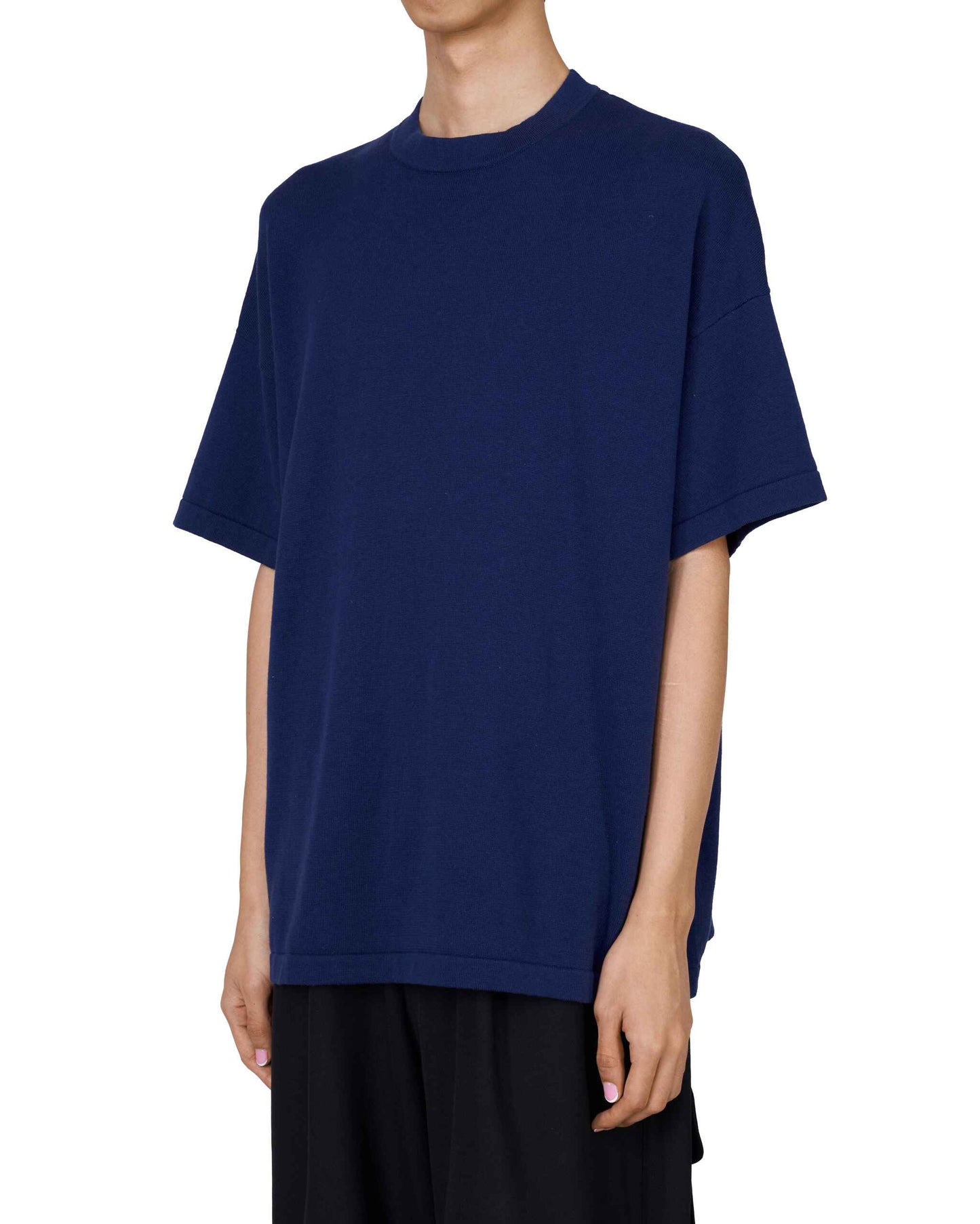 KNITTED MIDD COLLAR WITHDRAW HEM