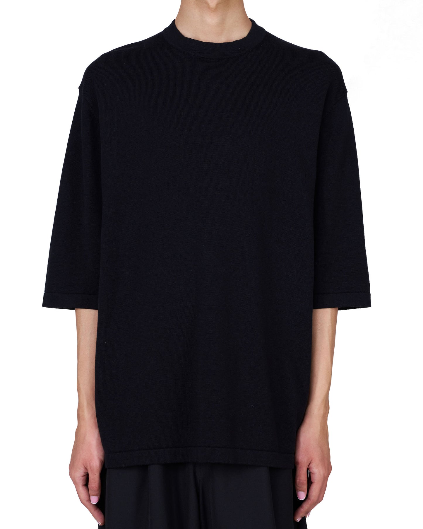 WITHDRAW HEM KNITTED T-SHIRT