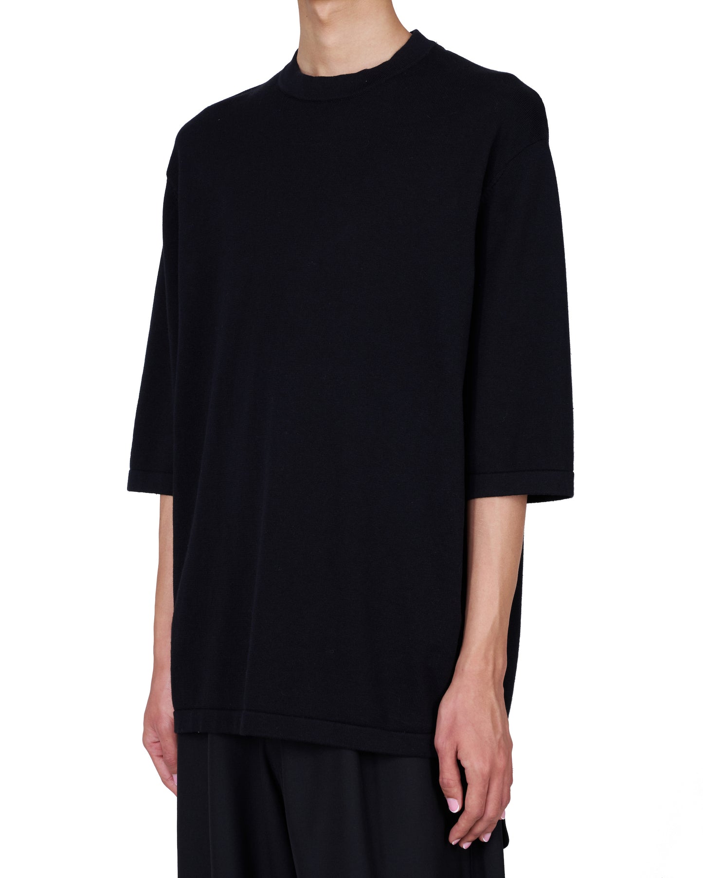WITHDRAW HEM KNITTED T-SHIRT