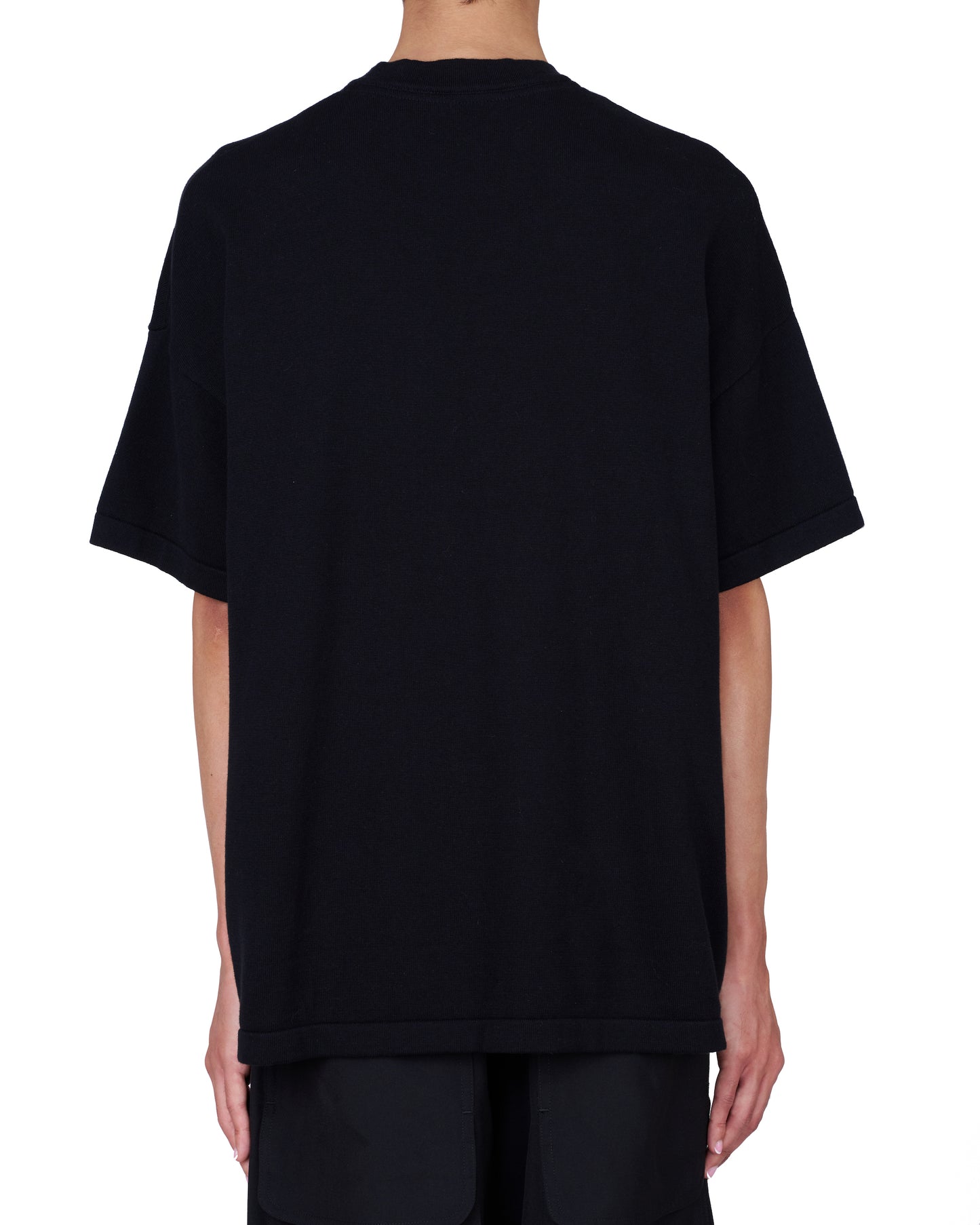 KNITTED MIDD COLLAR WITHDRAW HEM
