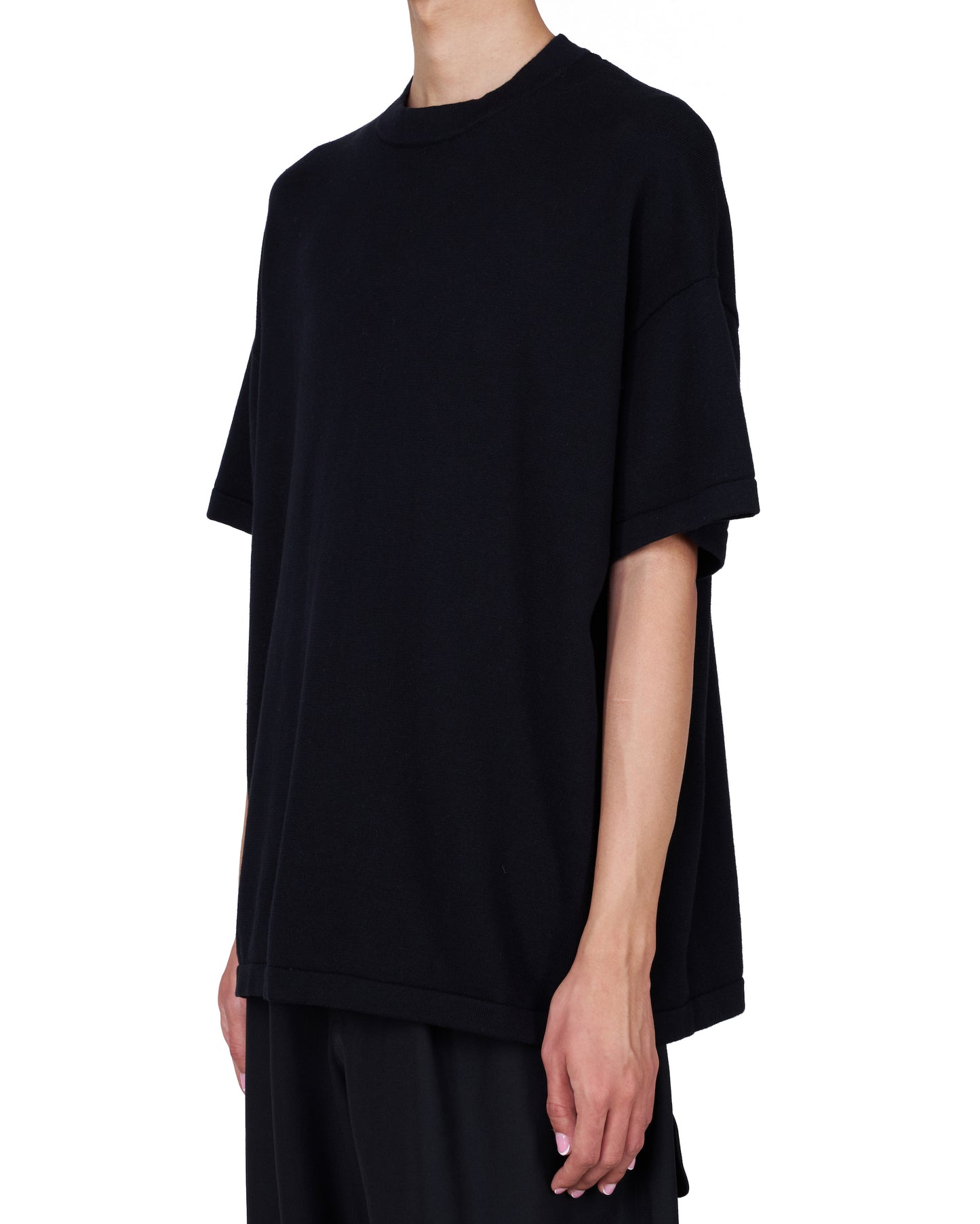 KNITTED MIDD COLLAR WITHDRAW HEM