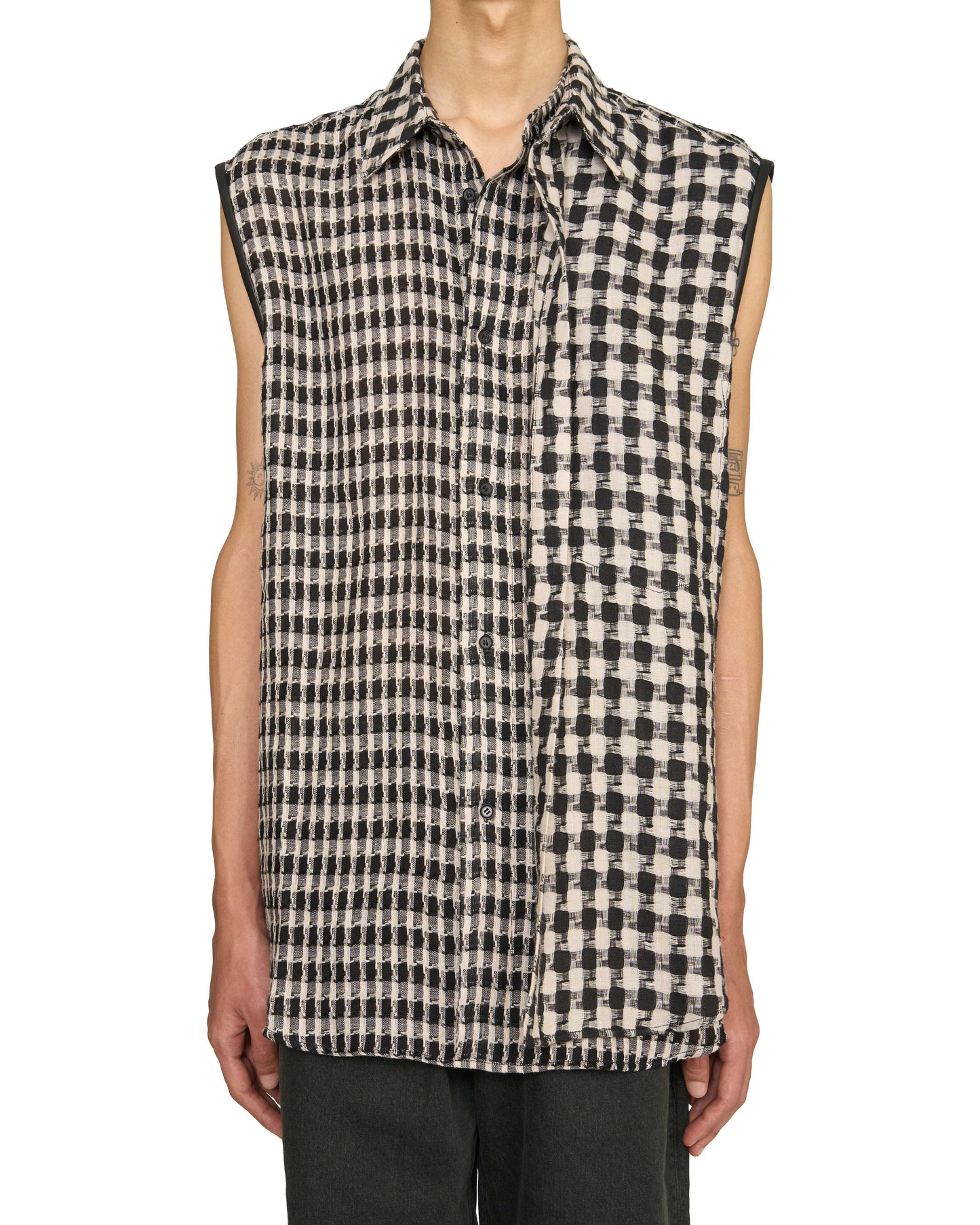 YAKAB SLEEVELESS LAYERED SHIRT